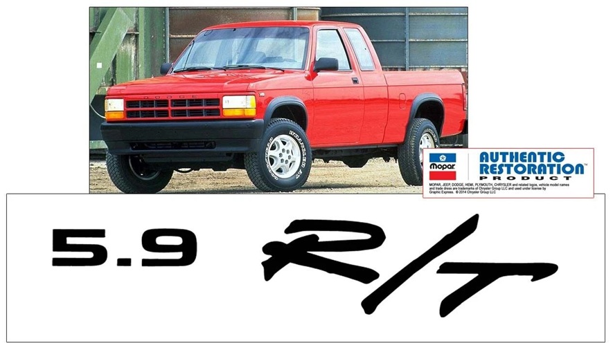 "5.9 R/T" Tailgate Decal 98-99 Dodge Dakota